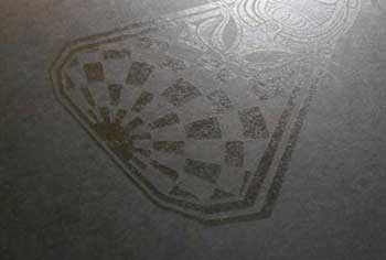 Transparent layer of ink to keep fleece fluff down