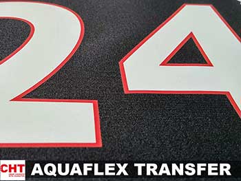 CHT AQUAFLEX for transfer printing on PET film
