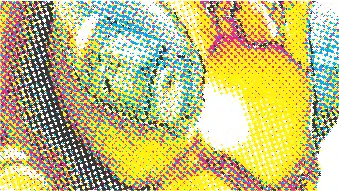 CMYK oval or round dots in color separation for screen printing
