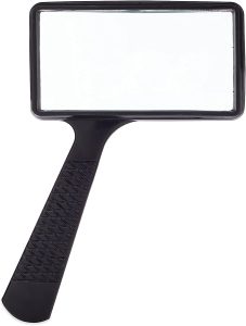 Rectangular Handheld Magnifying Glass 3X Magnification by screenprintingnow