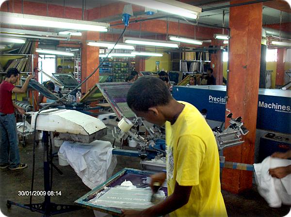 screen printing factory beginning manual printing printing