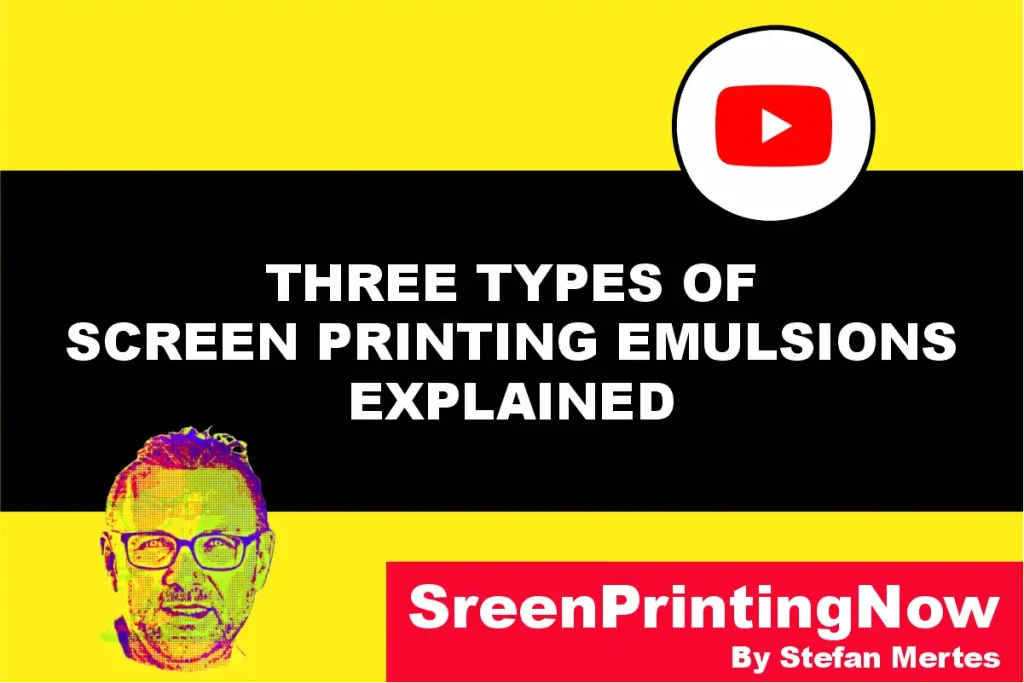 Video: Three Types of Screen Printing Emulsions Explained