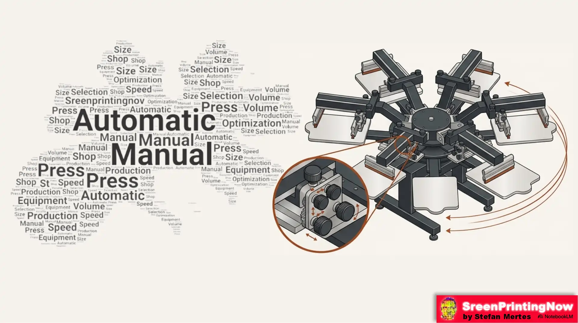 Guide to Manual and Automatic presses, covering equipment selection, production speed, and shop optimization
