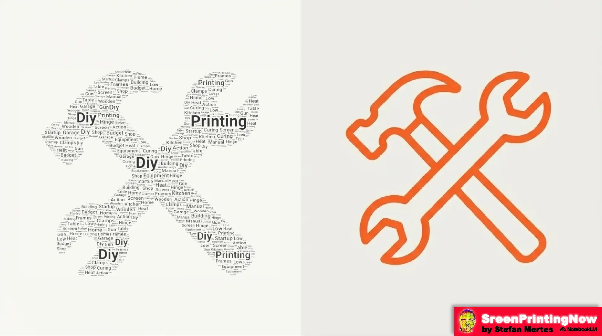 DIY screen printing guide: Home printing setups using hinge clamps, wooden frames, and heat guns for low-budget startups.