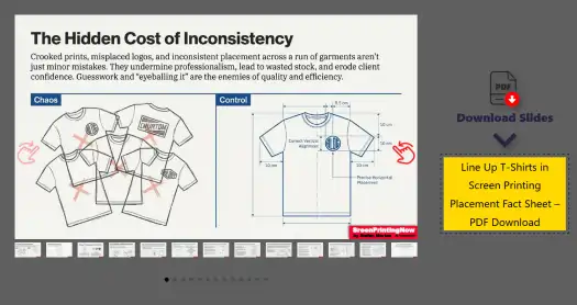 line up t shirts in screen printing slideshow preview