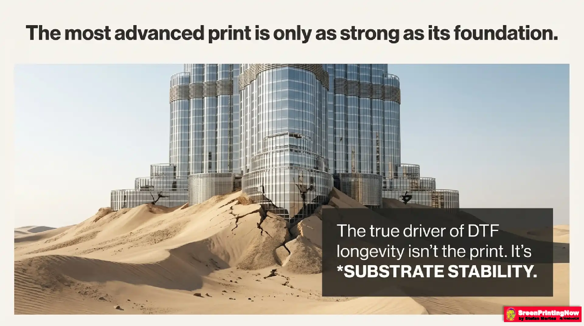 the dtf print been prefect so why did it fail slide 3 Understanding DTF durability: Identifying substrate stability as the critical factor for long-lasting prints and wash-fastness in textile decorating.